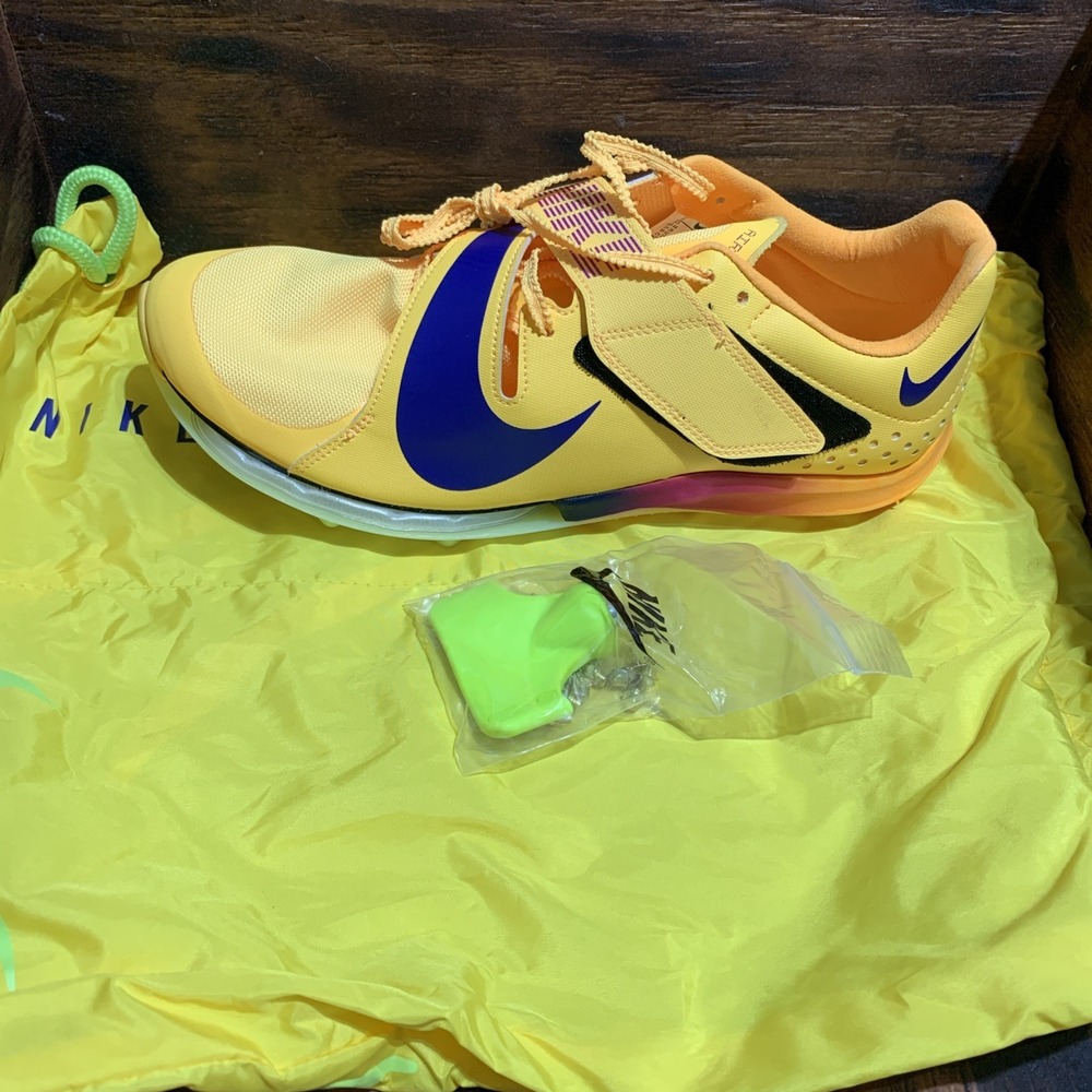 Nike Air Zoom Long Jump Elite Citron Pulse Indigo Burst Men Size 13‎